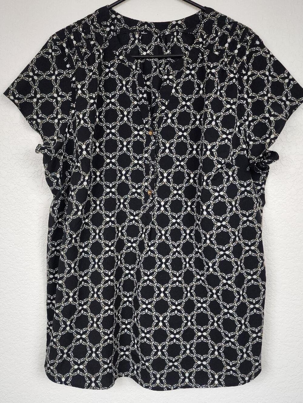 Black & White Boho Blouse